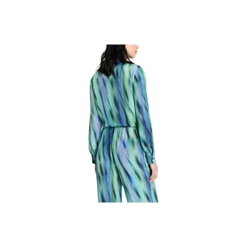 ARMANI EXCHANGE Shirt Women's Blue Green-2