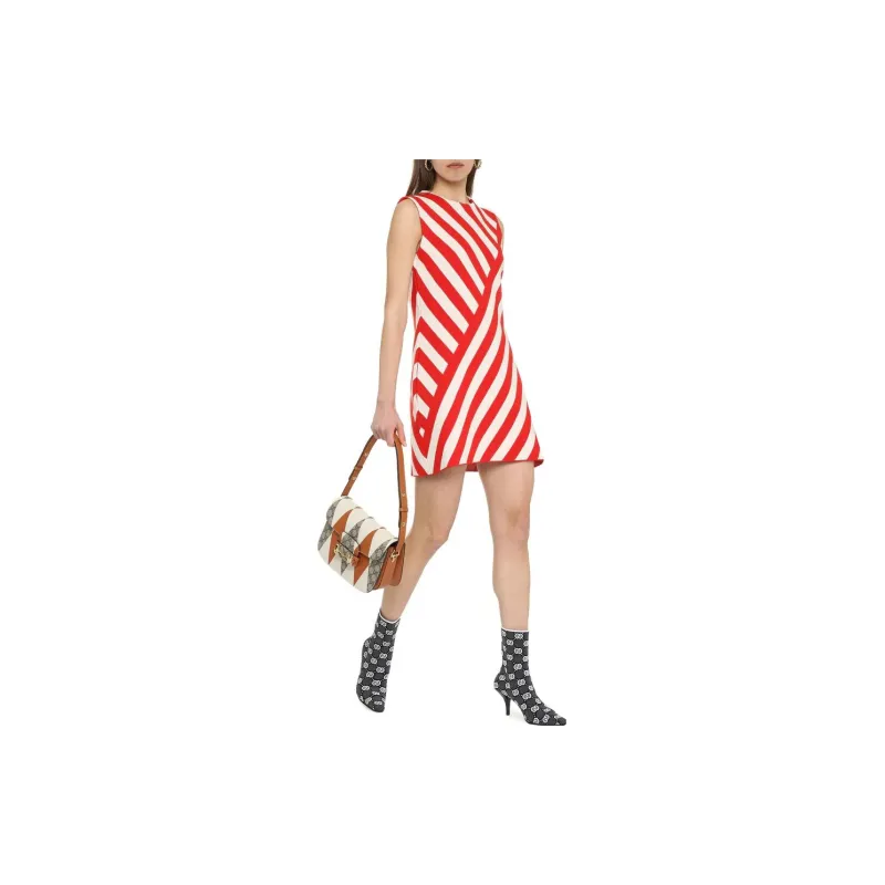GUCCI Striped Jacquard Sleeveless Dress-2