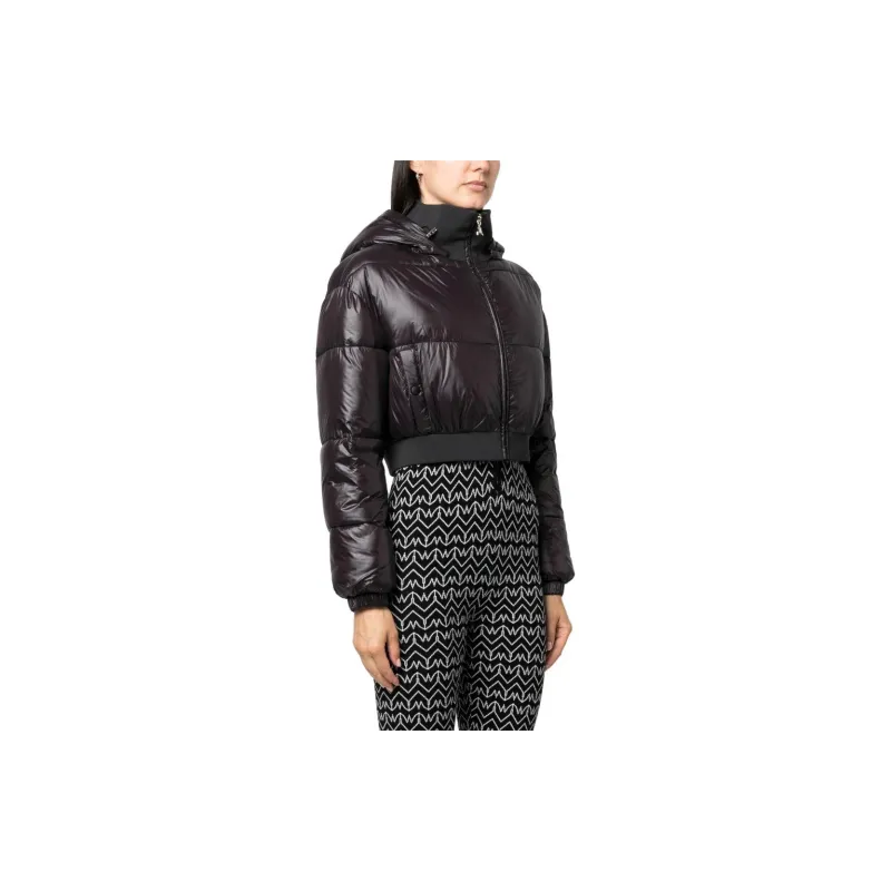 Patrizia Pepe Cropped Hooded Down Jacket-3