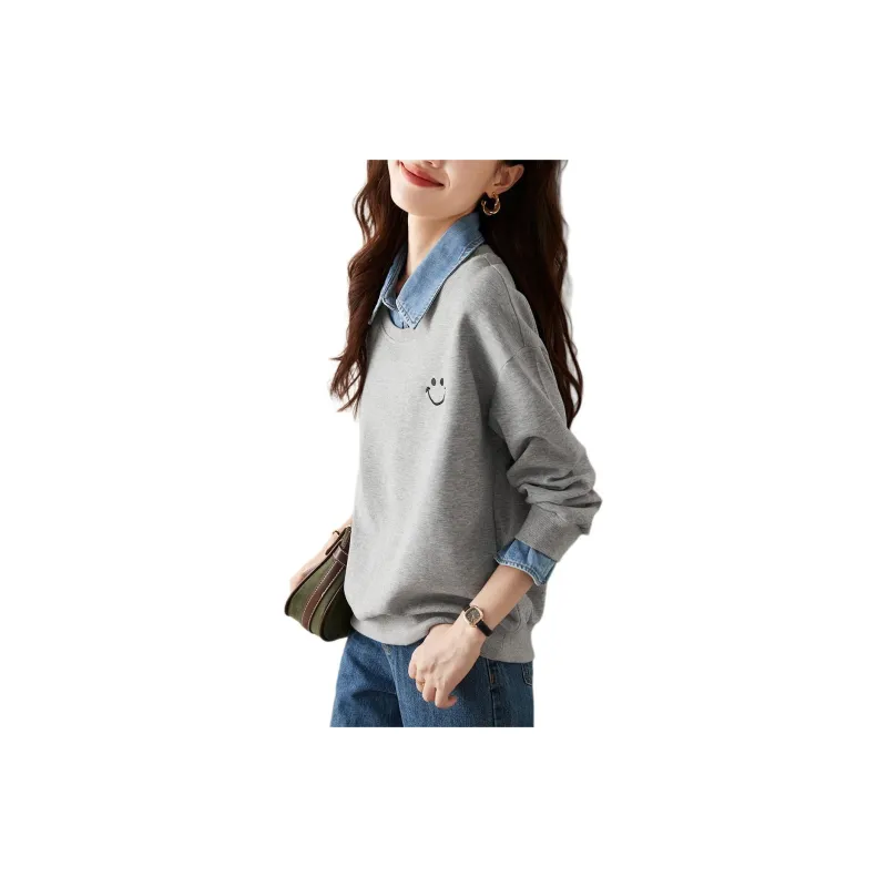 Mo Han Yi Mei Sweatshirt Women's Gray-2