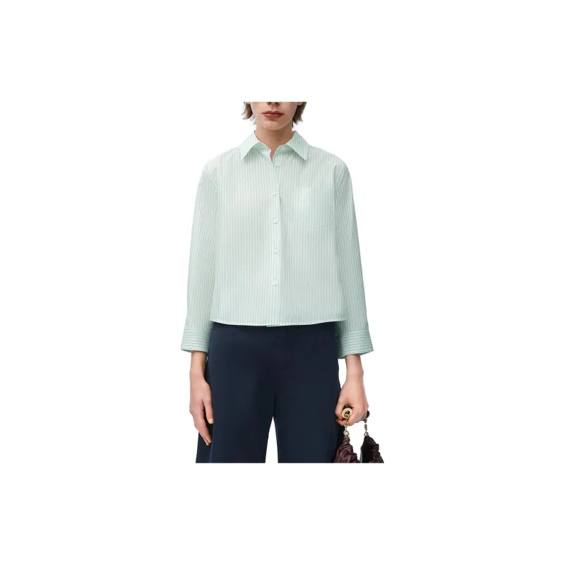 LOEWE Trapeze Striped Button Up Shirt-2