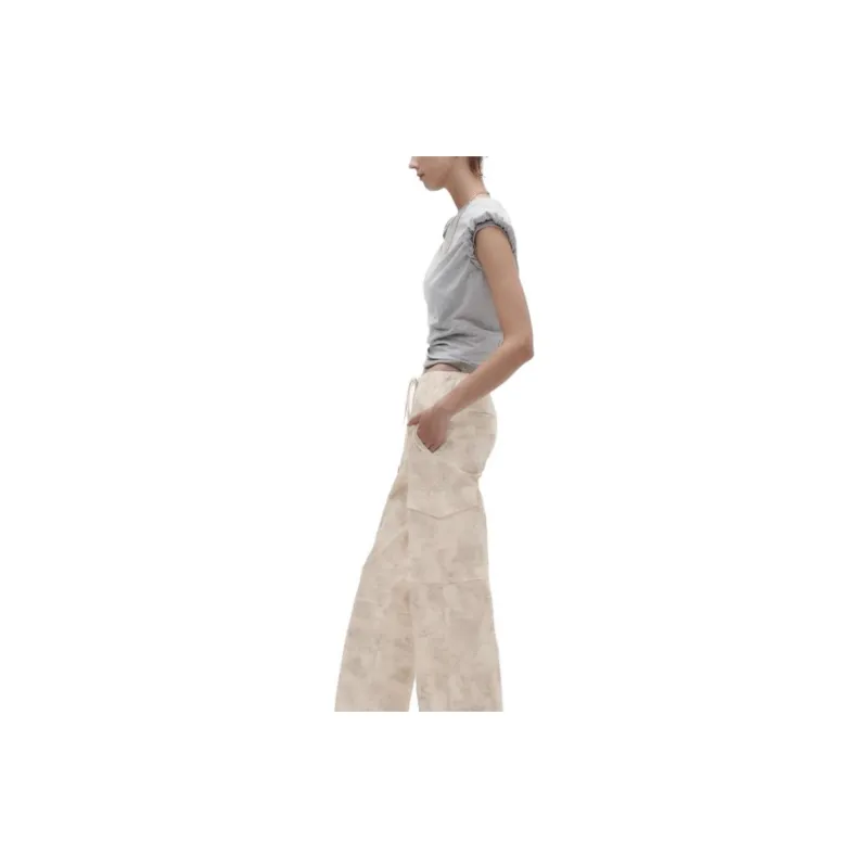 ZARA Cargo Pants Women's White-4