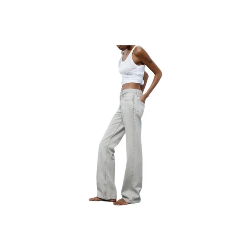 ZARA Jeans Women's Light Gray-4