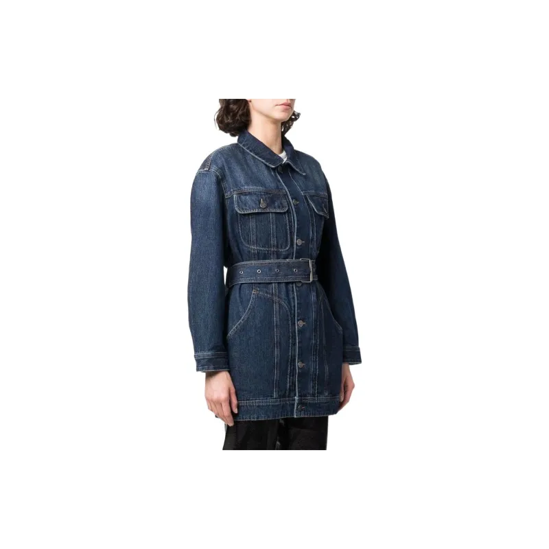 DIESEL De Flaminia Belted Denim Jacket-3