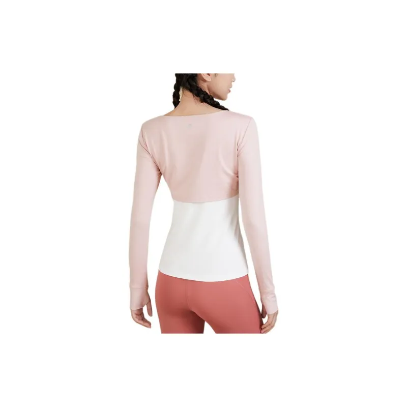 Sumday Athletics Mock Two Piece Long Sleeved T Shirt Women's Multicolor-3
