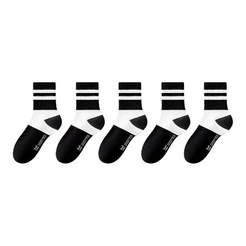 MIIOW Mid Calf Socks Unisex 5 Pack-9