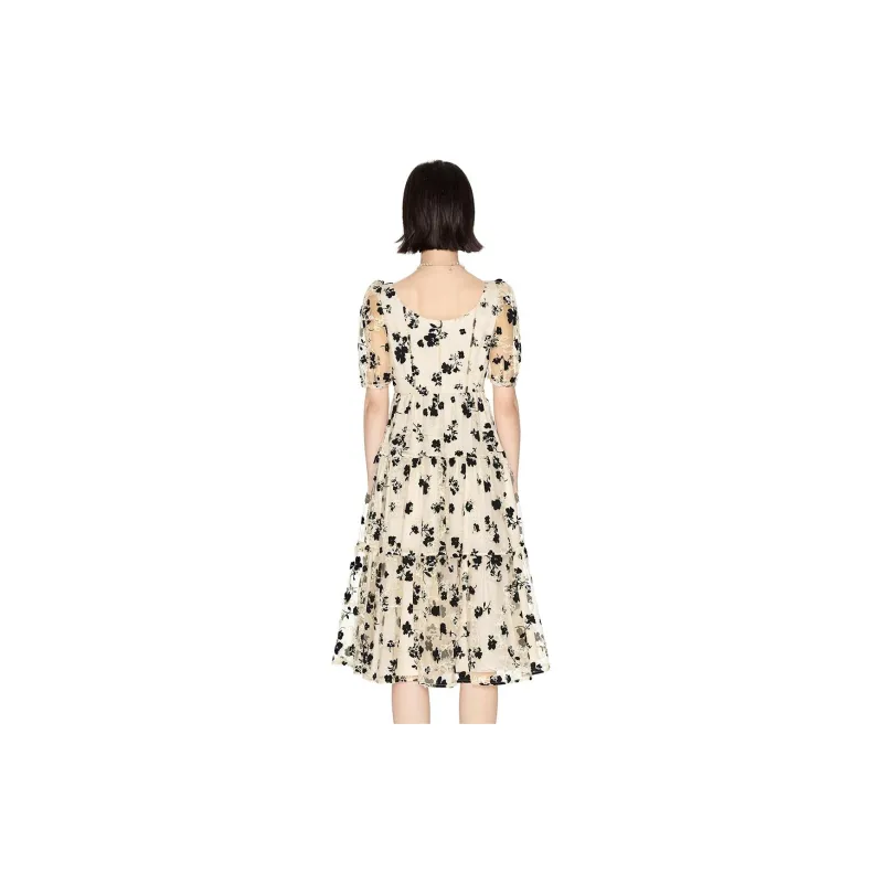 ITIB X IEM Co-brand Short-Sleeved Dresses Women's Beige-2