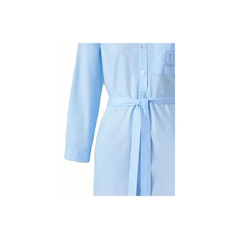 Burberry Long Sleeved Dress Women's Light Blue-3