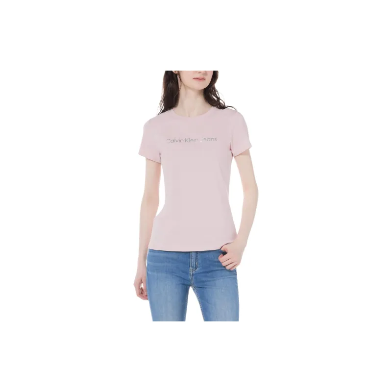 CALVIN KLEIN Regular T Shirt Women's Pink-3