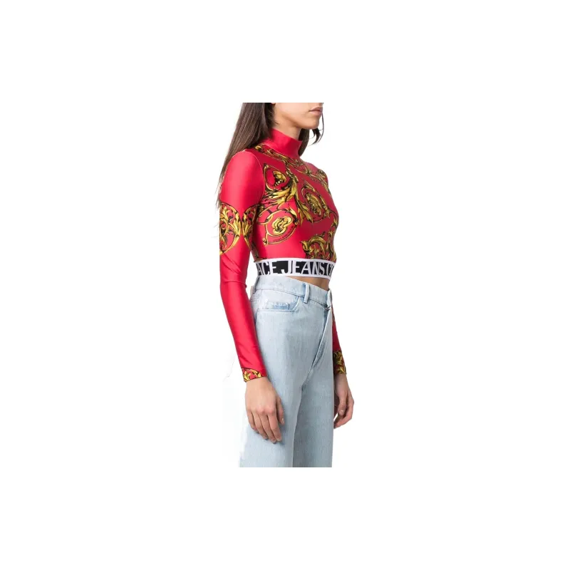 VERSACE JEANS COUTURE SS22 Long-Sleeved T-Shirt Women's Red-2