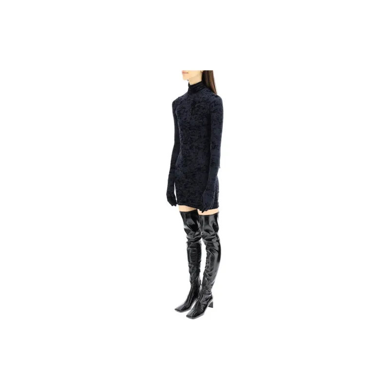 Vetements High Neck Long Sleeved Glove Dress-3