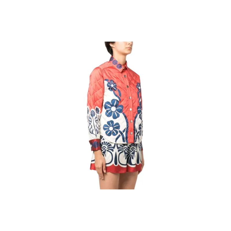 La DOUBLEJ. Edie Floral print Quilted Jacket-3