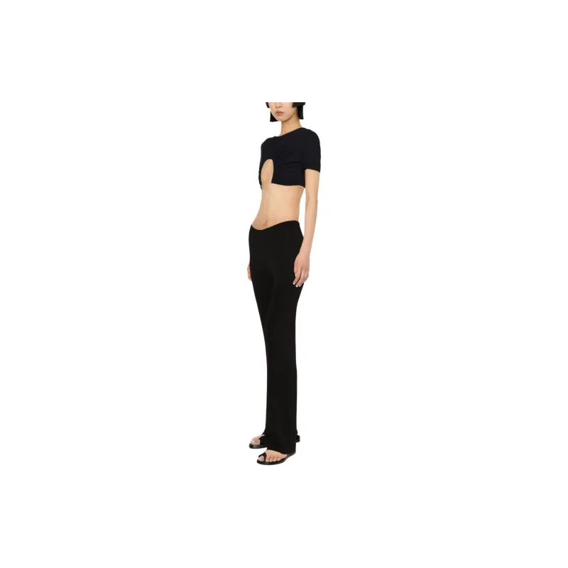 Christopher Esber Cut out Cropped T shirt-3