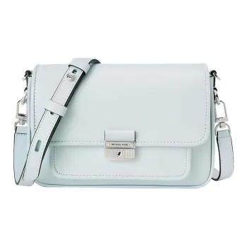 MICHAEL KORS Bradshaw Leather Envelope Bag, Shoulder Bag, Crossbody Bag Medium Size Women's Mint Green
