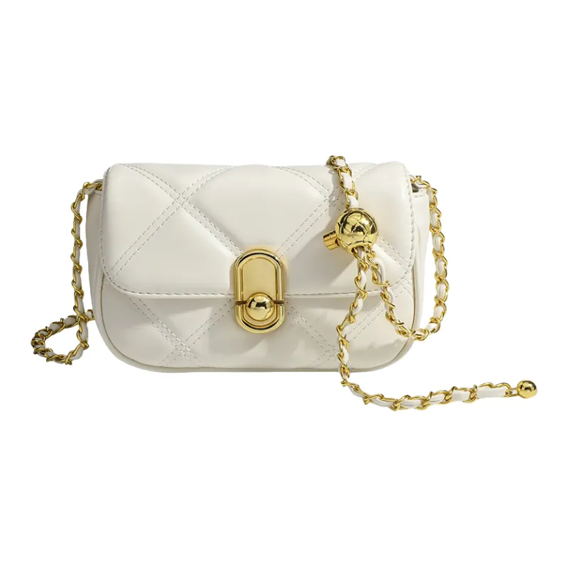 NOMK PU Crossbody Bag Regular Women's White/Black/Silver-0
