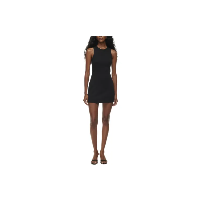 ARITZIA Denim Forum The '90s Ribbed Tank Dress Sleeveless Dress Women's Black-2