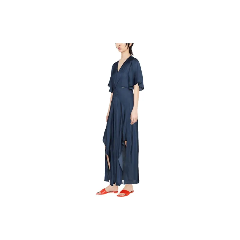 Maje Short Sleeved Dresses Women's Navy-3