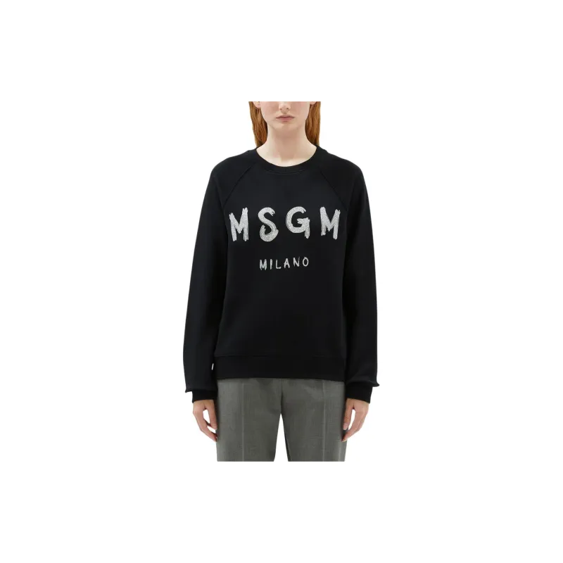 MSGM Logo Printed Crewneck Sweatshirt-1