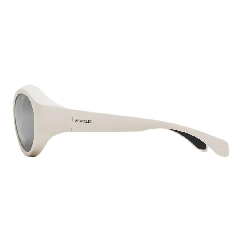 Moncler Injection Molded Plastic Oval Sunglasses Unisex White-1
