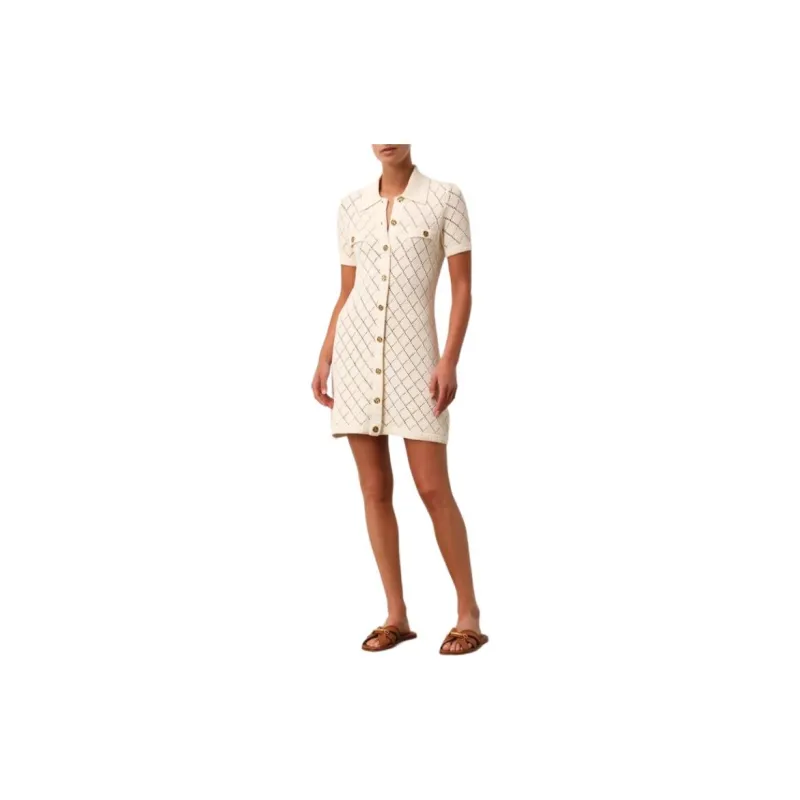Zimmermann Buttoned Knitted Minidress-1