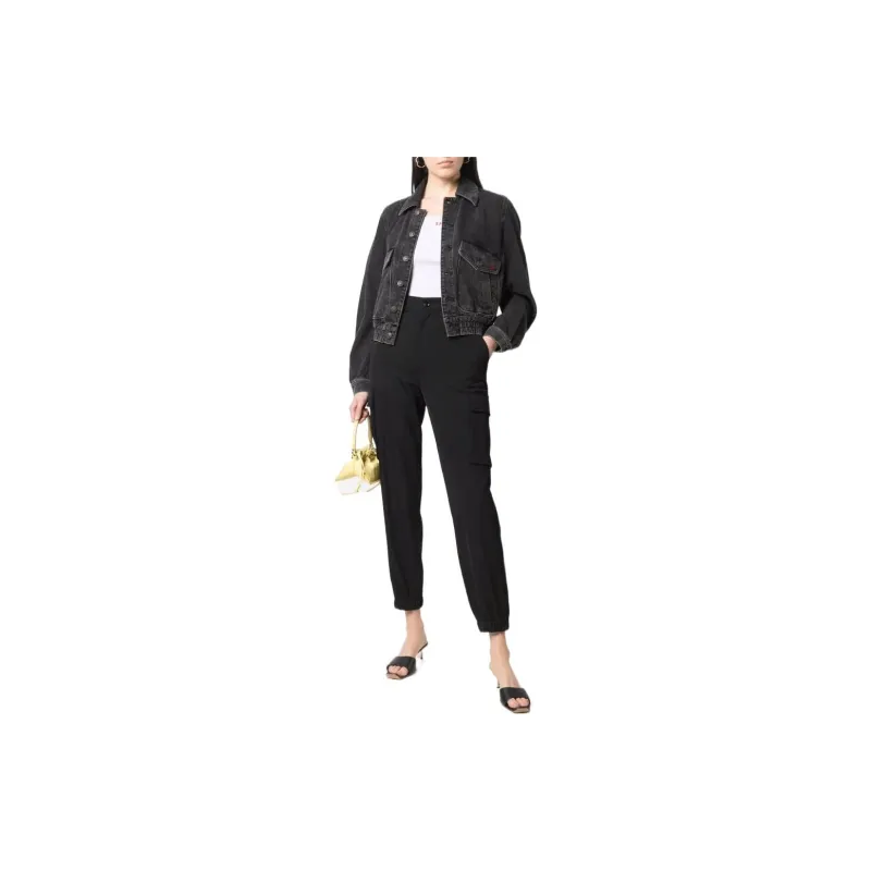 DIESEL Denim Jackets Women's Black-1