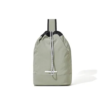 BOSTANTEN Fabric Sling Bag Large Size Unisex Black/Green