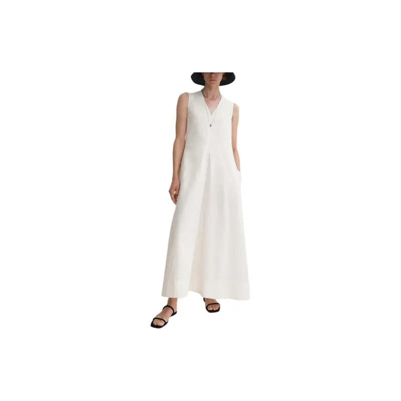 TOTEME Sleeveless Dress Women's White-1