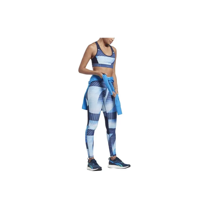 Reebok Tsr Lux Racer Bra- Aop Sports Underwear Women's Blue-2