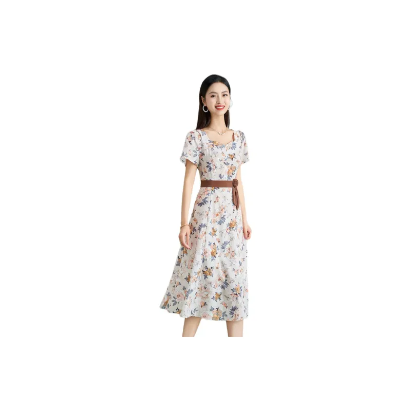 Mylan SS24 Short Sleeved Dresses Women's Light Coffee-2