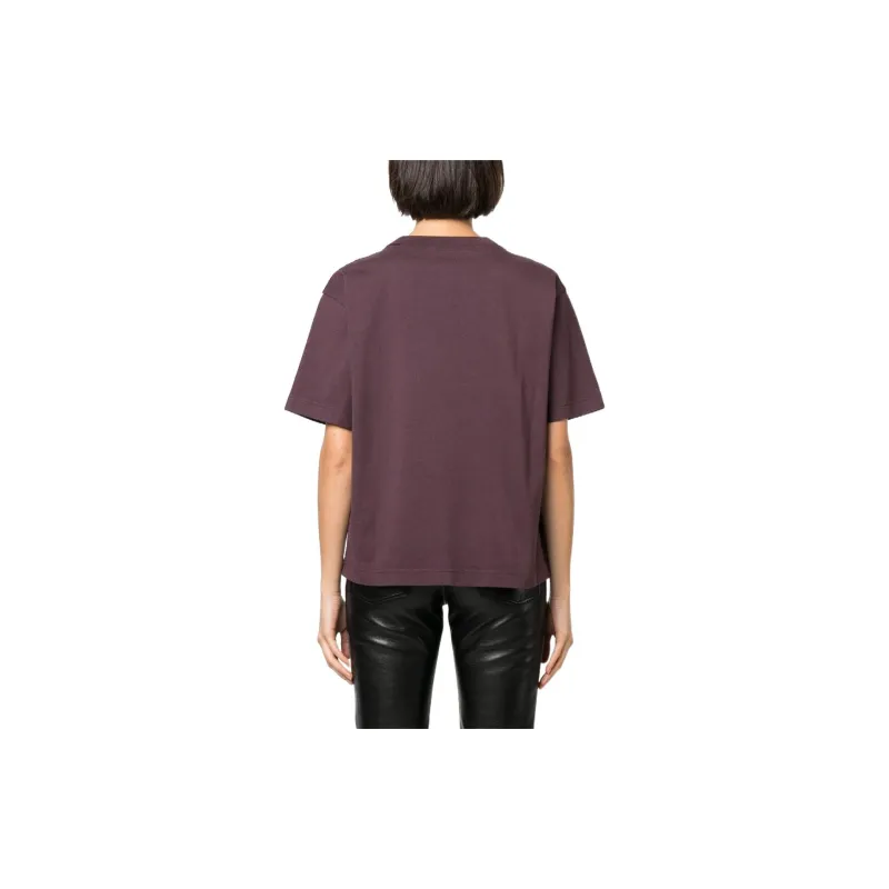 Acne Studios Logo T Shirt Aubergine Purple-2