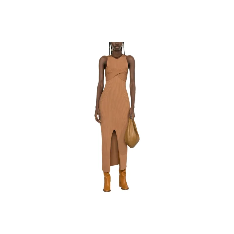 NANUSHKA Twist-detail Ribbed-knit Dress-1