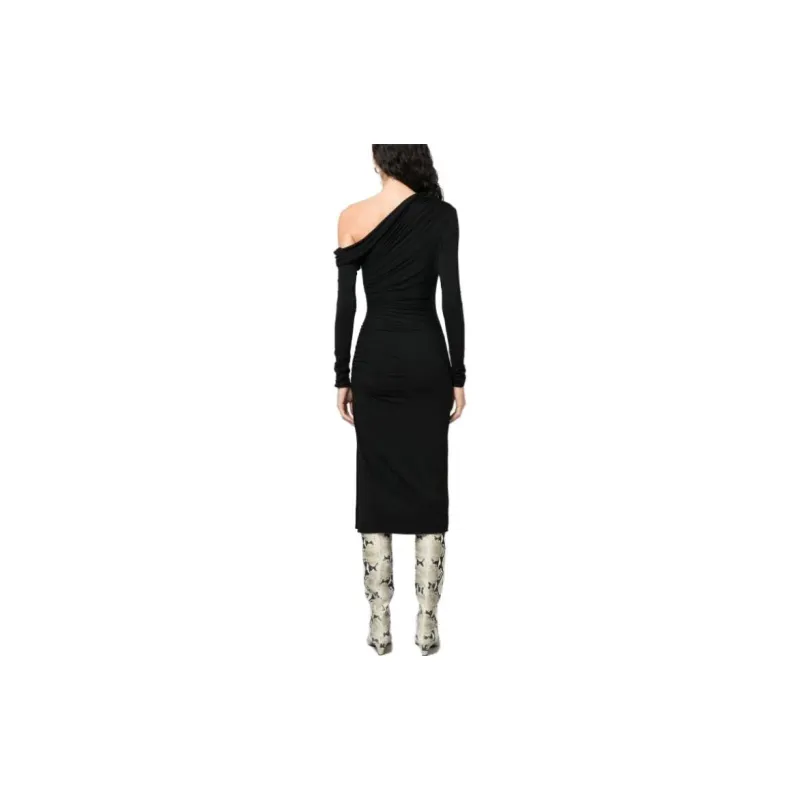 Elisabetta Franchi Long-Sleeved Dresses Women's Black-3