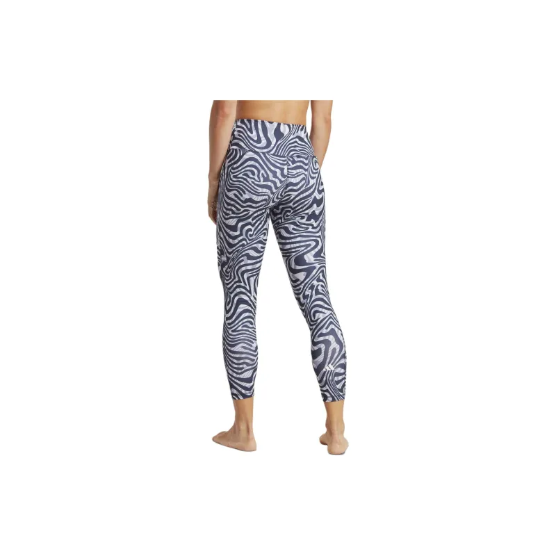 Adidas Yoga Essentials Printend 7/8 Leggings Women's Blue-1