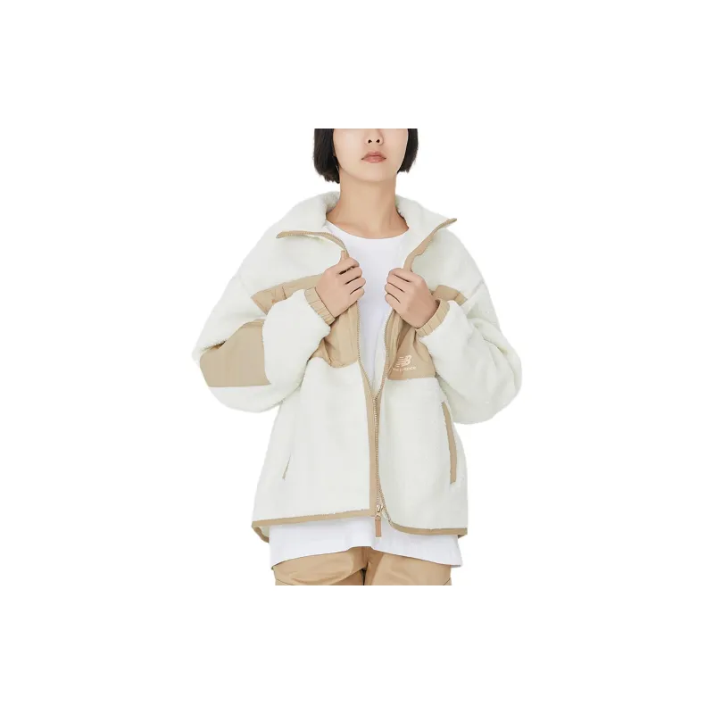 New Balance Velvet Jackets Women's Ivory White-2