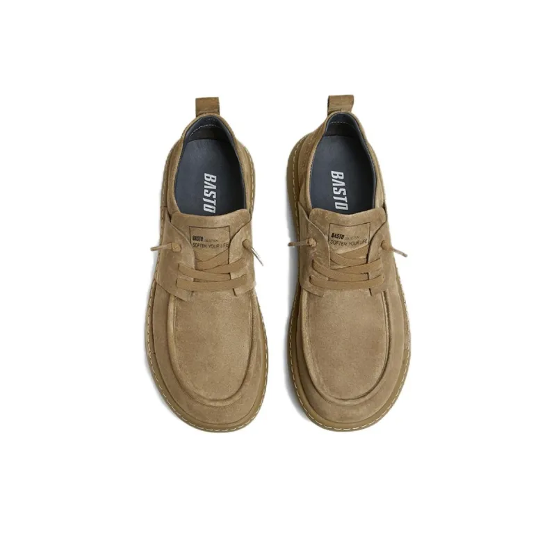 BASTO Men's Casual Shoes Men Low Top Coffee-7
