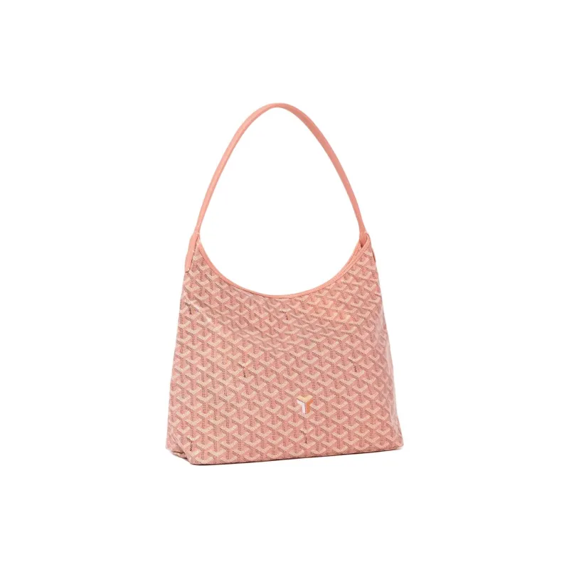 GOYARD Bohème Hobo Canvas With Calfskin Hobo Bag, Handbag, Shoulder Bag Women's Pearl Pink-0