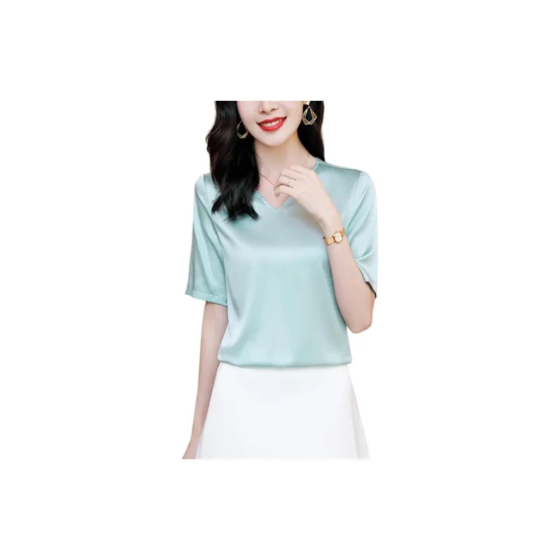 Yi Mengyuan Silk T shirt Women's-3
