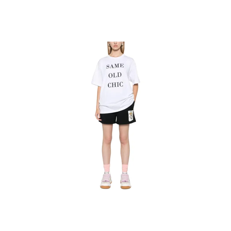 MOSCHINO Slogan print Zip up T shirt-1