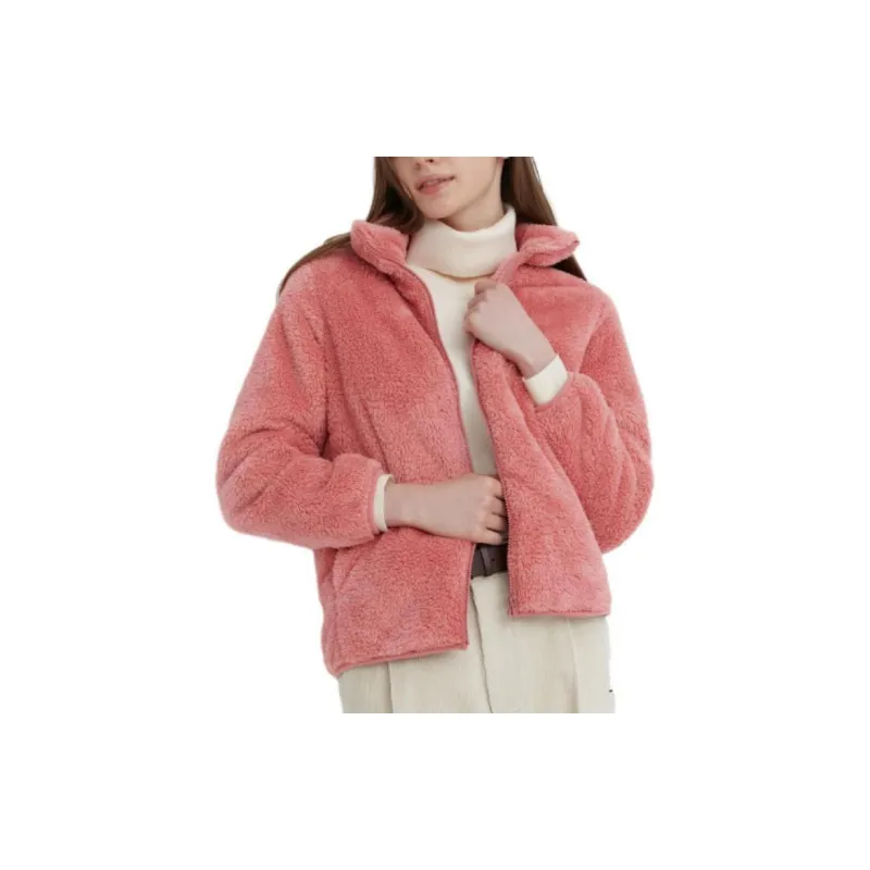 UNIQLO Velvet feel Coat Women's Peach Pink-2