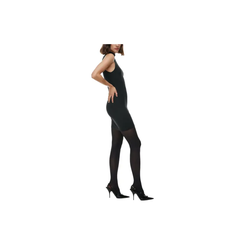 ARITZIA Contour Contour Mockneck Mini Dress Sleeveless Dress Women's Black-4