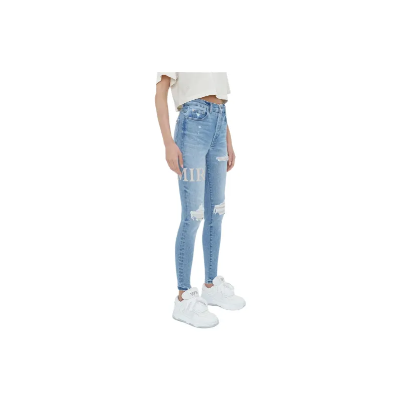AMIRI Serif Logo Jean Jeans Women's Blue-2