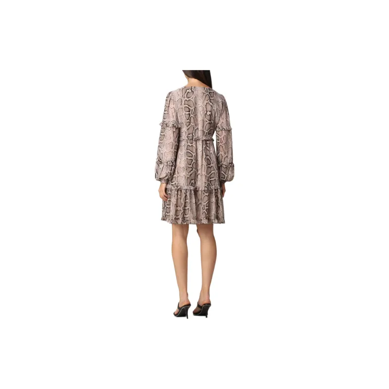 MICHAEL KORS Long Sleeved Dresses Women's Brown-3