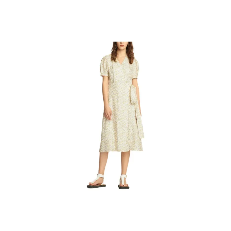 CARVEN Short-Sleeved Dresses Women's Light Yellow-2