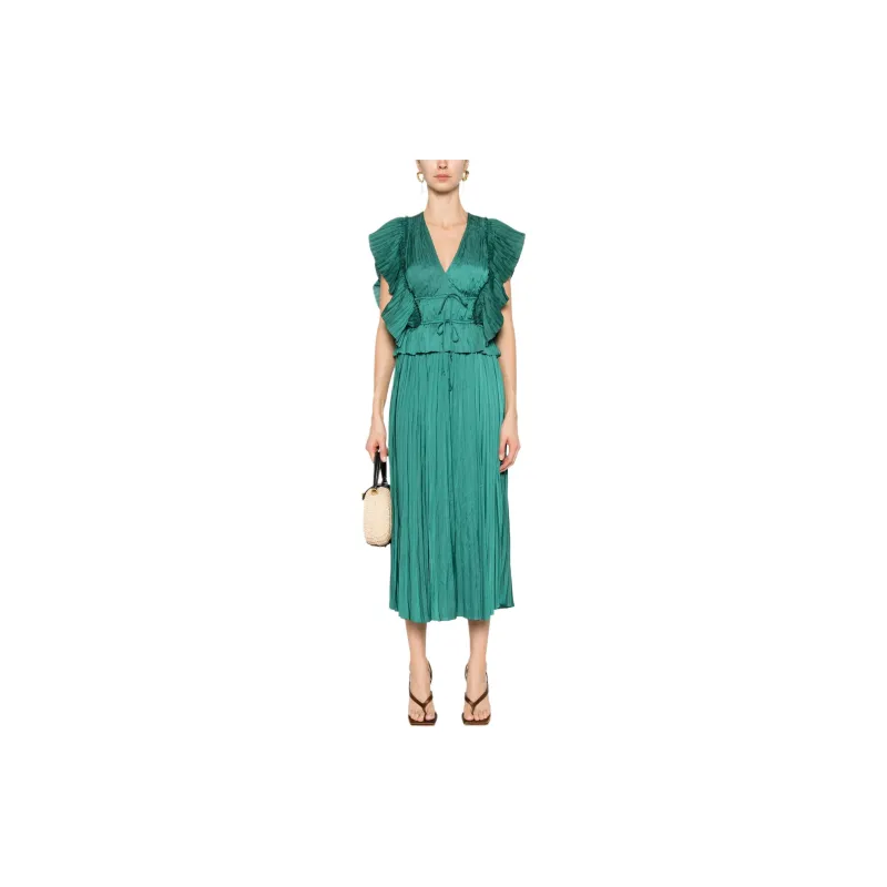 Ulla Johnson Letty Pleated Midi Dress-1