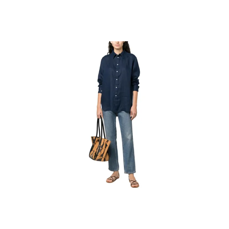Polo Ralph Lauren Logo embroidered Long sleeve Linen Shirt-1