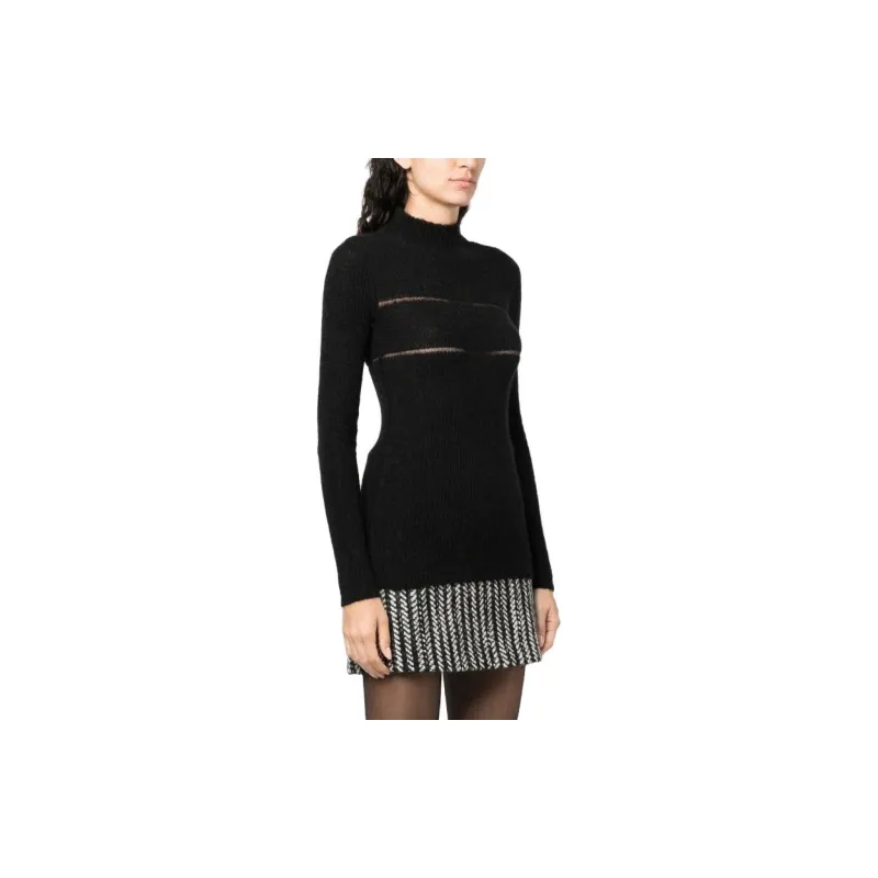 MSGM High Neck Long Sleeved Knitted Jumper-1