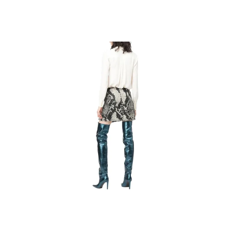 PINKO Split-neck Long-sleeve Blouse-3