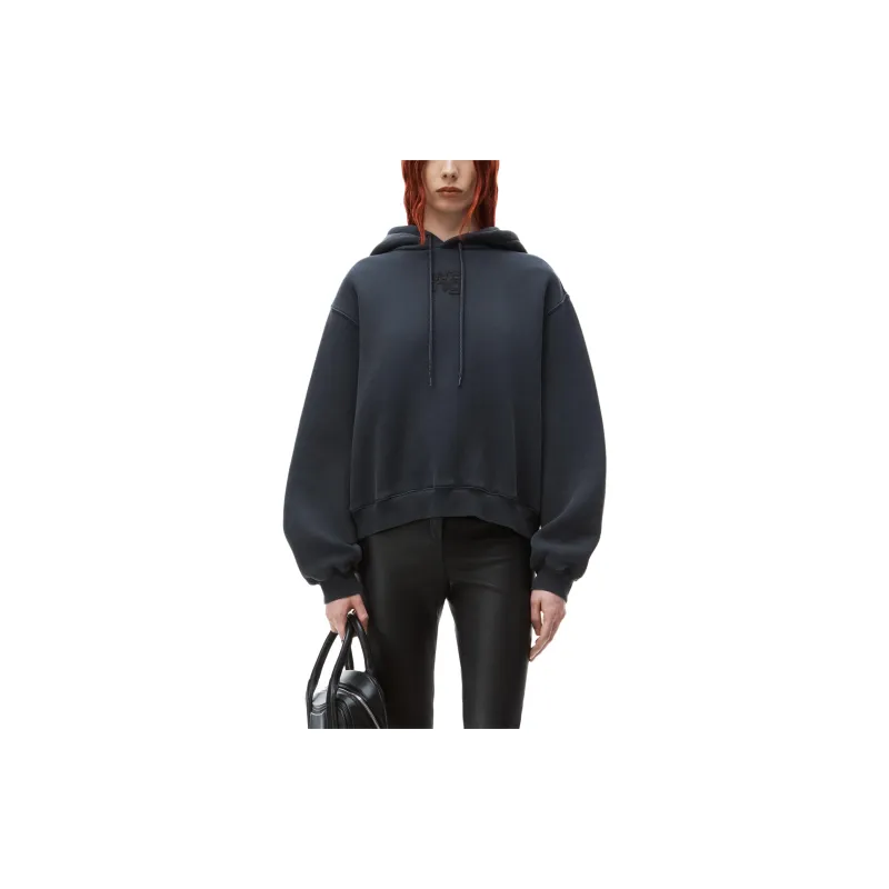 Alexander Wang Logo Printed Drawstring Hoodie-3