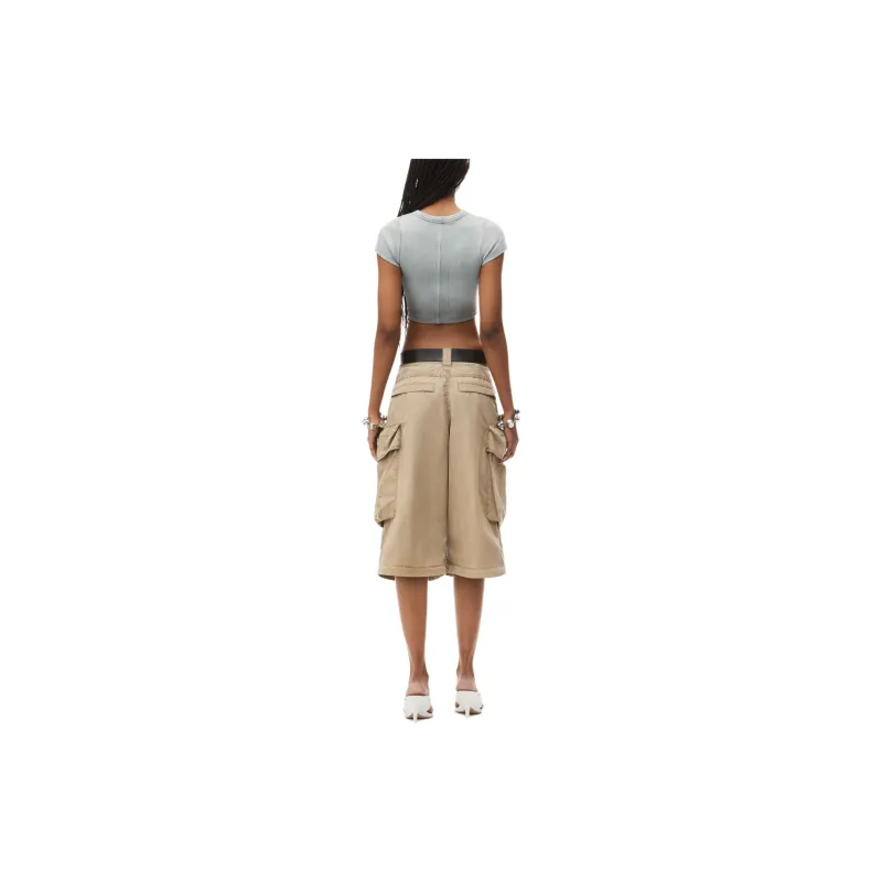 Alexander Wang Logo appliqué Cropped T shirt-2