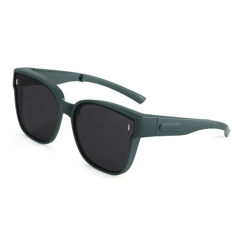 Sha Lehua TR/Memory Plastic Square Sunglasses Unisex-3